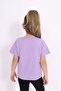 Girl's Printed Crew Neck Short Sleeve T-Shirt - 4