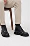 Tailor Ayhan Black Lace-Up Leather Boots