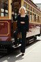 Women's Top and Bottom Set with Hooded Zippered Knitwear Cardigans and Wide-Leg Pants Offers Comfortable Elegance Stylish - 4