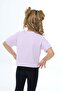 Girl's Printed Crew Neck Short Sleeve T-Shirt - 4