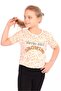 Girl's Printed Crew Neck Short Sleeve T-Shirt
