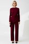 Elegant Women's Top and Bottom Knitwear Set Brooch Detail Asymmetrical Cut Top and Comfortable Wide Leg Pants Stylish - 5