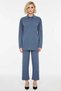 Women's Bottom Top Polo Neck Corded Fabric Knitwear Sweater Wide Leg Pants Set Casual Elegance and Comfort Sportswear - 5