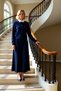 Women's Buttoned Crew Neck Cardigan and Long Pleated Knit Skirt Two-Piece Set Comfortable Casual