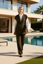 Women's Top and Bottom Sleeveless Blazer Vest Wide Leg Pants Set Modern Casual Daily Office Outfits - 3