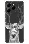 Case for Spark 40 4g (Km5N) Decorative Silicone Printed Cover Reindeer