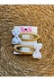 Set of 2 Metal Buckles with Gold Detailed Bow - 4