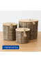 علب خوص بغطاء ROXY ROXY Synthetic Rattan Storage Boxes with Lid