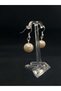 Majorca Pearl Dangle Design Dark Color 12 Mm. Measure Stylish Style Mallorcan Pearl Steel Earrings - 3