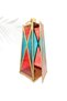 Moroccan Metal Lantern - Ramadan Lantern Decor, Arabic Lanterns for Indoor & Outdoor Use, Garden & Floor, Gold & Rose Gold Lanterns1 pc (Big X Red Blue) - 6