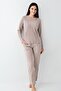 Women's long sleeve pajama set, 50% cotton 50% modal - 2