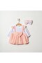 Soft Cotton Floral Pattern Heart Baby Girl Dress - 4