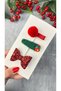 New Year Figured 3 Different Model Buckle Set (Glitter Sequin Bow Plush Snap and Pompom Buckle 5 cm)