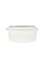 50 Pieces White Cardboard Salad Bowl with Lid 1300Cc