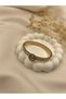Gold Silver Color Stone Embroidered Double Ring Detailed Women's Bracelet – Sparkling Stylish Steel Bracelet - 4
