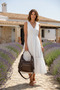 New Stylish and Convenient Soft Leather Multi-Section Large Size Backpack and Shoulder Bag