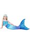 3 PCS The Little Mermaid Tails Costume Set for Girls - Light Blue