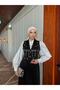 Stone Embroidered Y Vest Set Set - 4
