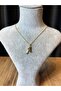 Letter a Lacquer Coated Gold Non-Tarnish Chain Necklace