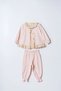 3-Piece Baby Girl Set with Lace Collar Detail - 4