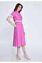 midi dress with belt - 3