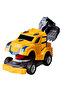 Dinosaur Transforming Car, Robot Truck That Expands When Crashed, Friction Toy Engineering Vehicle, Yellow - 4