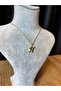 Letter H Lacquer Coated Gold Non-Tarnish Chain Necklace - 3