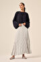 Accordion Pleated Skirt 5636 Ecru - 3