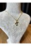 Letter t Lacquer Coated Gold Tarnish-Free Chain Necklace - 3