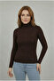 Women's 2-Piece Stretch Fabric Flexible Half Fisherman Long Sleeve Cream - Brown Badi - 5