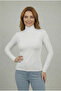 Women's 2-Piece Stretch Fabric Flexible Half Fisherman Long Sleeve Coffee - White Badi - 2