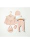 Cotton Lace Detailed Bowknot 5-Piece Baby Girl Hospital Discharge Set - 2