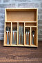 35X40 cm Multi-Compartment Wooden Spoon and Ladle Holder Set - Drawer Organizer - Wooden Organizer - 6
