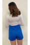 Women's Scuba Crepe Button Detailed Shorts - 6