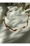 Red Flower Necklace with Sand Beads - 2