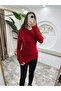 Women's Thin Knit Red Long Sleeve L Stretch Fabric Soft Knitwear Sweater-Badi - 6