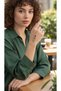Non-Tarnish Stainless Steel Gold Shahmeran - Women's Hand Shahmeran with 3 Stone Element Figures - 4