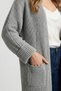 Women's Batwing Sleeve Knitted Long Cardigan with Pockets – 100% Acrylic – Mas2020 - 8