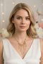 Steel Chain Gold Color Ball Detail Dangling Chain Necklace 316L Non-Tarnish |   Stylish and Durable Jewelry