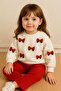Girl's Top and Bottom Set / Bowknot Christmas Top and Bottom Combination - 3