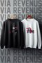 Nightmare Love Printed Crew Neck 3 Thread Fleece-Lined Lover Combination Sweatshirt