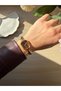 Retro Minimal Metal Cord Vintage Women's Wristwatch Inside Brown - 6