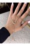 Zircon Stone Crescent Shaped Shahmeran Stainless Steel Gold - 5