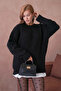 Women's Crew Neck Soft Textured Oversized Knitwear Sweater 3032 - 4