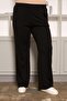 Relaxed Fit Plus Size Basic Pants Black - 3