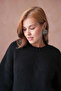 Women's Crew Neck Soft Textured Oversized Knitwear Sweater 3032 - 2