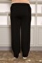 Relaxed Fit Plus Size Basic Pants Black - 5