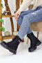 Women's Lace-Up Zippered Brown Detailed Thick Sole Boots Winter Waterproof - 4