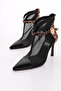 8761 Women's Mesh Detailed Evening Dress Boots - 4