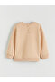 Alita City Lcw Kids Beige 3 Threaded Floral Standard & Regular Girls' Sweatshirt with a Difference - 4